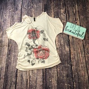 🌀Mom & Co. Maternity | Ruched Open Shoulder Top